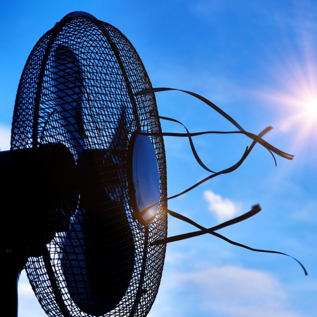 Bild eines Ventilators und einer Sonne